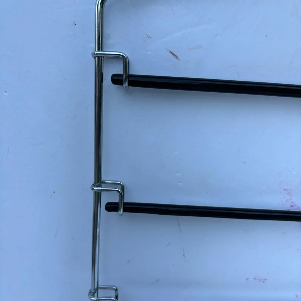 2 Metal No Slip PANT HANGERS Swing Arm 5 Tier Closet Organizer Space-saver